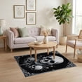 thumbnail image 3 of ODIKA Gothic Ghost Horror Skull Vintage Distressed Border Scroll Motif for Home Office, Gaming Room, Under Desk, Non-Slip Chair-Friendly, 3 of 7