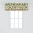 thumbnail image 2 of Ambesonne Botanical Window Valance, Hummingbird Flamingo Art, 42" x 18", Pale Khaki and Multicolor, 2 of 3