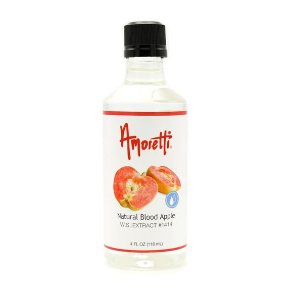 Amoretti - Natural Blood Apple Extract Water Soluble 4 oz - Highly Concentrated & Perfect For Pastry, Savory, Brewing, and more, Preservative Free, Vegan, Kosher Pareve, Keto Friendly