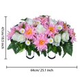 thumbnail image 3 of Toimothcn 1Pc Cemetery Flowers For Cemetery Faux Rose Realistic Silk Cemetery Flowers Bouquet With Saddle In Decorative Lasting Cemetery, 3 of 5
