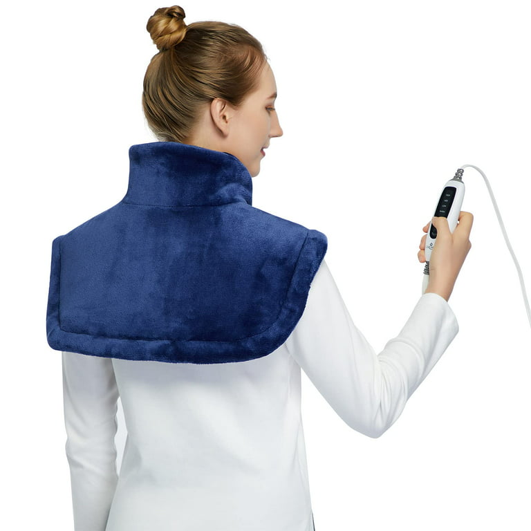 Heating Pad for Neck and Shoulder Pain Relief, Electric Heating Pad for  Neck and Cramps Relief, Heated Neck Shoulder Wrap with Auto Turn Off, 4  Heat