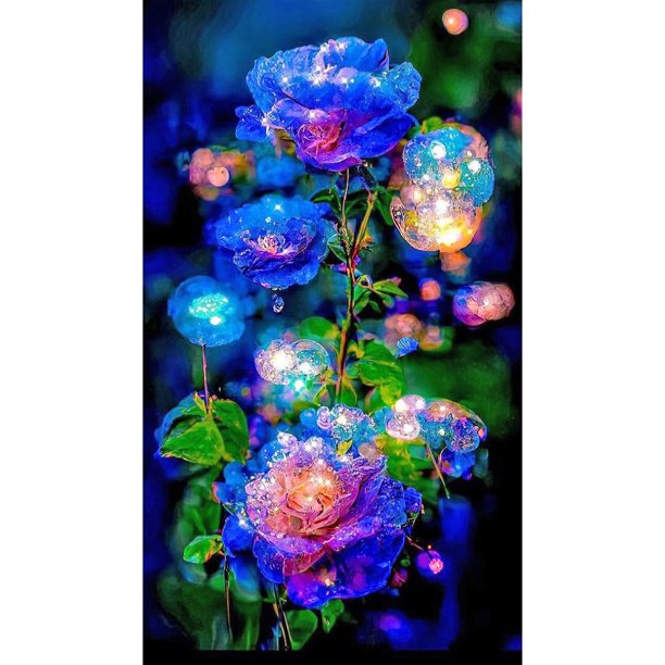 Kits Arte Diamantes 5D DIY Del Serie Flores para La Pared Oficina