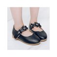 thumbnail image 6 of Ritualay Girls Dress Shoes Mary Jane Shoes Comfy Leather Princess Shoes Party Wedding Shoes Ballerina Flats Shoes School Casual Shoes for Toddler Girls Low Heels Black  12c, 6 of 9
