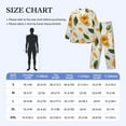 thumbnail image 4 of Naloa Sunny Yellow SunFlower Men’s Pajamas Set - Long Sleeve Button Down Sleep Shirt and Pajama Bottoms Sleepwear Set-Large, 4 of 7