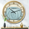 thumbnail image 3 of Designart 'Glam cosmetics Blue Bag' Glam wall clock, 3 of 3