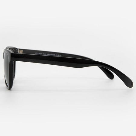 

Bifocal Sunglasses for Men and Women - Reader Sunglasses with Bifocals - Retro Reading Sun Glasses with Built In Readers - Turin by VITENZI in Black 2.00