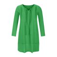 thumbnail image 4 of VEKDONE 2025 3/4 Sleeve Cotton Linen Lounge Dress for Women Casual V-Neck Midi Dresses Bohemian Sundress Summer Loose Beach Dress Vestidos de mujer, 4 of 7