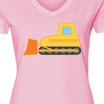 thumbnail image 4 of Inktastic Bulldozer Construction Truck Women's V-Neck T-Shirt, 4 of 5