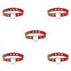 thumbnail image 1 of Collar colorido estilo japonés Punk sweethay Gargantilla de cuero Rojo + café claro, 1 of 6