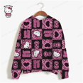 thumbnail image 5 of Sudadera con capucha fina y elegante de HELLO KITTY Harajuku para mujer, estilo coreano, holgada, estilo urbano, con dibujos animados, tallas S a 3XL, 5 of 5