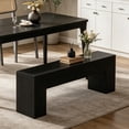 thumbnail image 6 of Fnova 47" Wooden Entryway Bench, Farmhouse Wooden Shoe Bench, Indoor End of Bed Stool for 1-2, Long Kitchen Table Seat Dining Seat for Entryway, Hallway, Living Room, 6 of 20