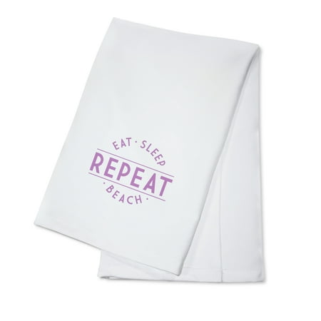 

Eat Sleep Beach Repeat Simply Said Contour (100% Cotton Tea Towel Decorative Hand Towel Kitchen and Home)