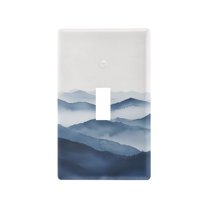 Yayeee Toggle Light Switch Wall Plate 1-Gang 4.5"x2.7" Home Decorative Outlet Cover, Watercolor Mountains