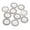 Transparent/Glitter 28L, variant on Mibo 6pcs Polyester Button - 2 Hole - Concaved Center - 44L(28mm) -Transparent with Silver Glitter Rim