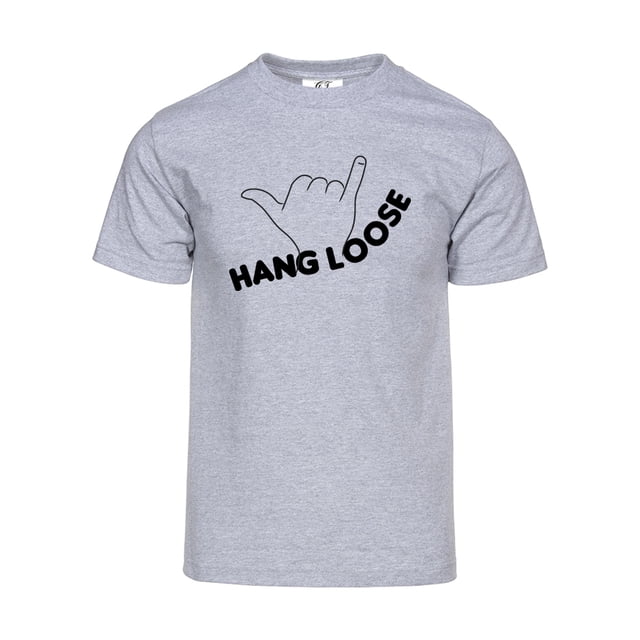 Gravity Threads Hang Loose Mens Short-Sleeve T-Shirt - Heather Grey - Medium