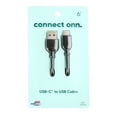 thumbnail image 6 of Onn 6ft USB-C to USB-A charging cable, USB-IF certified, black, 6 of 7