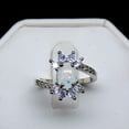 thumbnail image 5 of Zaire Statement Ring Created Fire Opal Clear CZ Womens Ginger Lyne Collection, 5 of 5