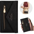 thumbnail image 3 of Wallet Case for Samsung Galaxy A14 for Women, Shoulder Crossbody Purse Handbag Neck Strap Lanyard Cover with ID Card Holder Phone Case for Samsung Galaxy A14 XK Black, 3 of 16