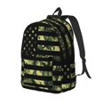 thumbnail image 1 of Disketp American Flag Camo Mochila de Lona Estampada, Mochila Escolar de Viaje Ligera para Estudiantes y Portátil-Medium, 1 of 5