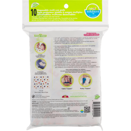 Neat Solutions Multi-Use Pads, Sesame Street, 10 Ct