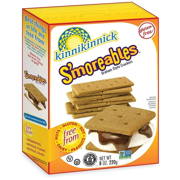 Kinnikinnick Gluten Free S'moreables Graham Style Crackers, 8 Ounce (Pack of 6)