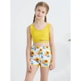 thumbnail image 4 of Teen Girls 3 Piece Quick Dry Bikini Set with Swim Shorts Print Bathing Suit Size 7-16, 4 of 9
