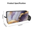 thumbnail image 2 of Portable Storage Bag 7.9×3.5×2.4in Simple Design Convenient Storage And Finishing Bag Light Body Can Be Used As A Cosmetic Bag Storage Bag Purple-White-Gold Marble, 2 of 8