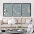 thumbnail image 3 of PixonSign Framed Canvas Print Wall Art Minimal Japanese Cherry Blossom Tree Nature Wilderness Illustrations Modern Art Botanical Floral Farmhouse/Country Relax Multicolor - 24"x36"x3 Black, 3 of 5