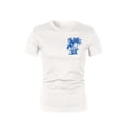thumbnail image 2 of Fengqque Men's Crewneck T-Shirt Short Sleeve Tees Coconut Tree Printed Loose Summer Basic Tops White-B XXL(XXL), 2 of 5