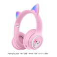 thumbnail image 3 of Auriculares Bonitos auriculares para juegos con orejas de gato Luz RGB ajustable Compatible con Bluetooth 5.3 EDR Ehuebsd Para estrenar, 3 of 3