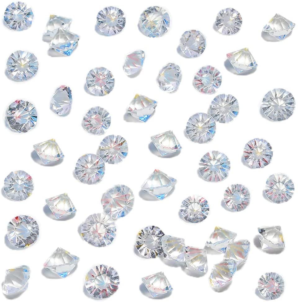 Clear Fake Crushed Ice Rocks 500PCS Fake Diamonds Plastic Ice Cubes 