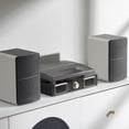 thumbnail image 5 of Edifier R1280DB Powered Bluetooth Bookshelf Speakers - Optical Input - Wireless Studio Monitors - 4 Inch Near Field Speaker - 42w RMS - Wood Grain (White), 5 of 5