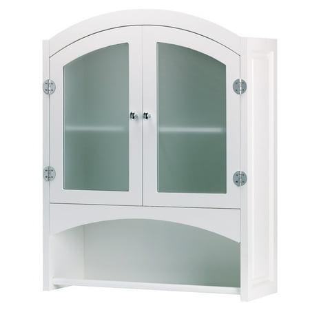 White Wood Wall Cabinet - Bathroom Wall Cabinet, Bathroom Furniture, Storage Cabinet, Wood, White