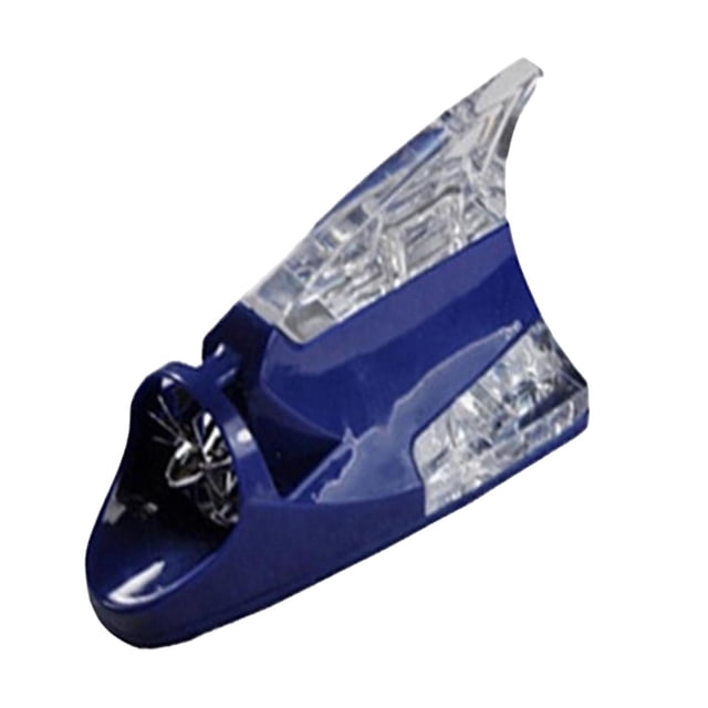 Luz de energía eólica automática tipo de tiburón, reemplazo, decoración de tejado, luz de advertencia de alerón impermeable, lámpara de Azul Yotijar Luz de energía eólica automática