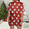 thumbnail image 6 of TTUHYWXI Women Christmas Pajamas Shorts Set White Christmas Pajamas Short Sleeves Shirt and Shorts 2 Piece Pjs Sleepwear (Red, S), 6 of 7