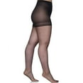 thumbnail image 2 of Berkshire Plus-Size Queen Ultra Sheer Control Top Pantyhose, Sandalfoot Stockings, Fantasy Black, 4411, 2 of 2