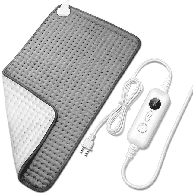 SNNROO XXXL Heating Pad for Back Neck and Shoulder Large Heating Pads 6 Heat Settings Ultra Soft Heat Pad with Moist & Dry Heat Auto Shut Off 45 85 cm Blue&Grey