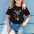 thumbnail image 3 of Otqutp Dandelion Print Children's T-Shirt - Soft Cotton Short Sleeve Round Neck Top,Lightweight Summer Wear for Girls and Boys 2-14Years, 3 of 3