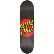 santa cruz skateboard deck classic dot black 8.25" x 31.83"