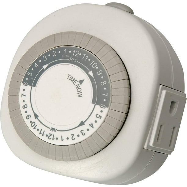 Woods 50001WD Lamp and Appliance Timer with 3Prong Outlet, Repeats