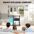 thumbnail image 4 of Hellsehen Rolling TV Stand with Fabric Drawers for 32-75 inch Flat Curved Screens up to 220lbs Adjustable Height Black, 4 of 7