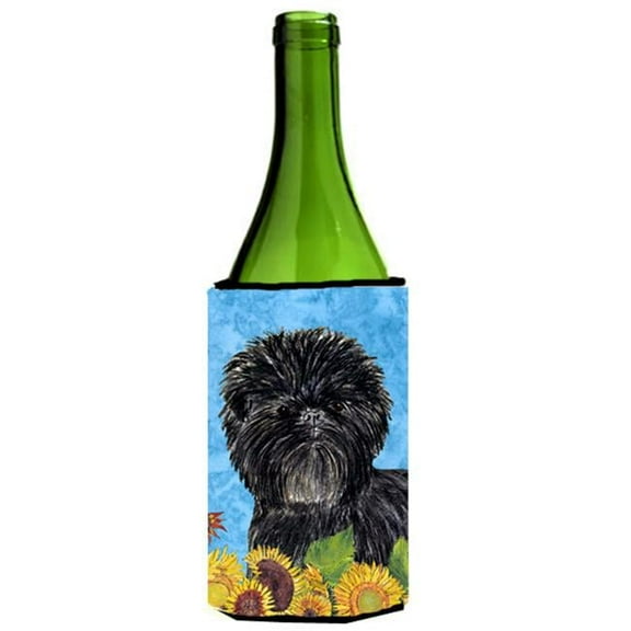 Affenpinscher In Summer Flowers Wine bottle sleeve Hugger - 24 oz.