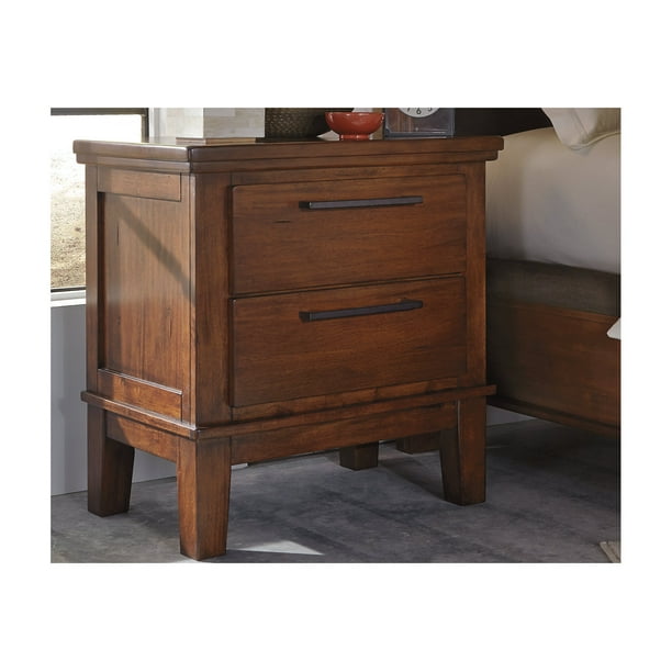 Signature Design by Ashley Ralene Medium Brown Two Drawer Nightstand