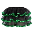 thumbnail image 3 of Women Steampunk Skirts Waisted Elastic Layered Short Skirt Green 6XL, 3 of 4