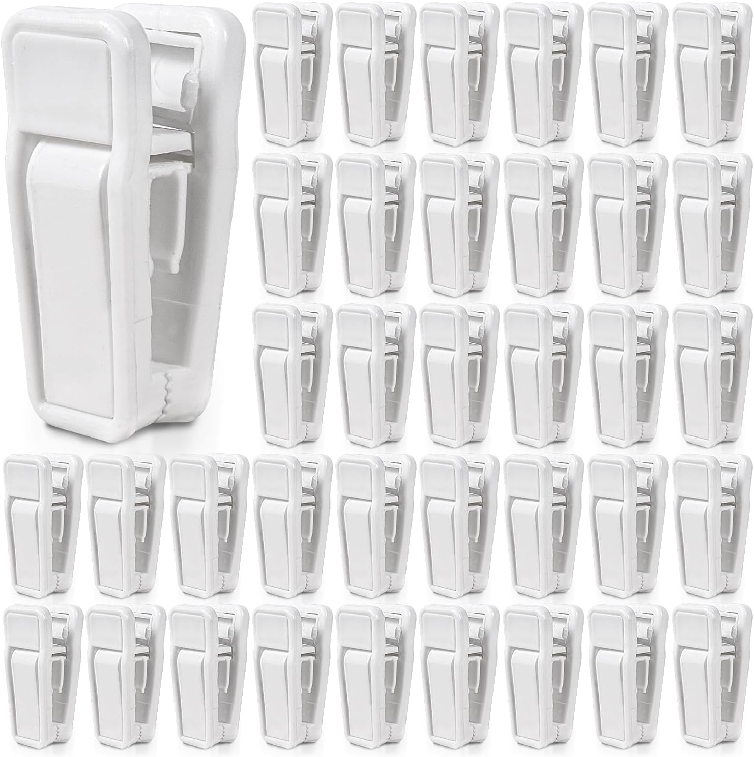 SHAANXIXIAN 40 Pcs Plastic Baby Hanger Clips Slim-line Finger Clips Set for Clothes Hanger Velvet Hanger (White)