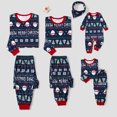 thumbnail image 2 of Conjuntos de pijamas familiares a juego con estampado de Papá Noel y copos de nieve navideños (resistentes al fuego), 2 of 5
