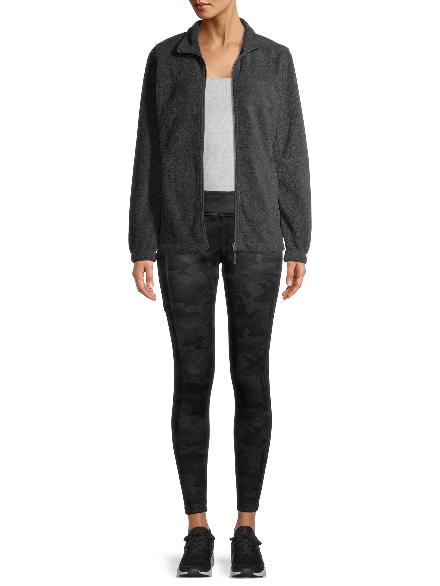 Swiss Alps Long Sleeve Fleece Single-Breasted Mid-Length Jacket (Women's), 1 Pack