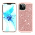 thumbnail image 3 of for Apple iPhone 12 Pro iPhone 12 Max (6.1") with Screen Protector Phone Case Glitter Shock proof Edge Scratch Shield Hybrid Layers Slim Bumper Cover (Rose Gold), 3 of 4
