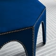 thumbnail image 6 of Ottoman Accent Chair, Nailhead, Blue Navy, Velvet, Modern Contemporary, Mid Century Living Hotel Lounge Cafe Lobby, 6 of 7