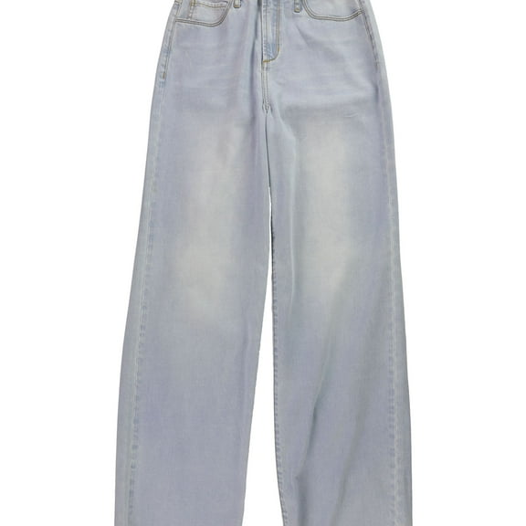 Articles of Society Womens Frayed Hem Wide Leg Jeans, Blue, 24